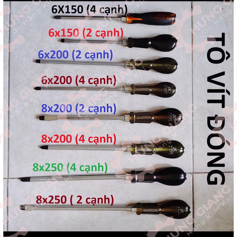 Tô Vít Đóng 2 Cạnh, 4 Cạnh KAPUSI Thép Chrome Cứng Cáp