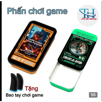 Combo Phấn Chơi Game Bao Tay Sợi Bạc/ Bao Tay F1 Cao Cấp Chống Mồ Hôi Tay
