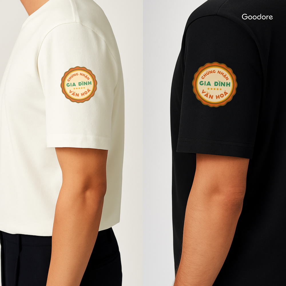 Áo thun Oversize cotton unisex nam nữ Goodore BST Gia Đình Văn Hóa mẫu Trụ Cột thoáng mát năng động