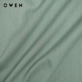 Owen - Áo sơ mi ngắn tay Body Fit AB250090NT màu Rêu chất liệu Milk