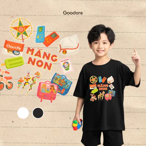 Áo thun Oversize cotton unisex nam nữ Goodore BST Gia Đình Văn Hóa mẫu Măng Non thoáng mát năng động