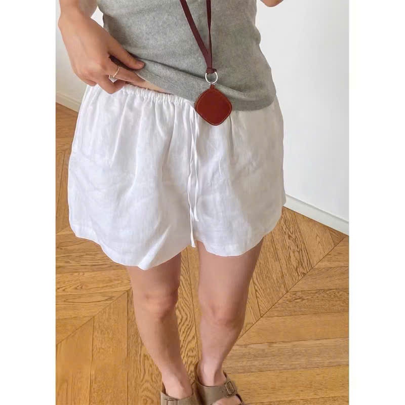 𝗧𝗶𝗻𝗶 - Quần đùi linen Tưng gân