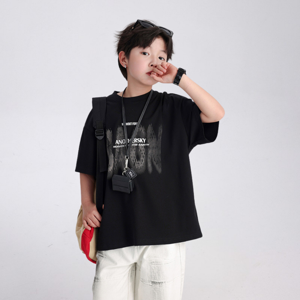 Áo Thun Ngắn Tay Mùa Hè Cho Bé Trai, Bé Gái In Hình Năng Động, Cổ Tròn B686 | JJ Kids Fashion