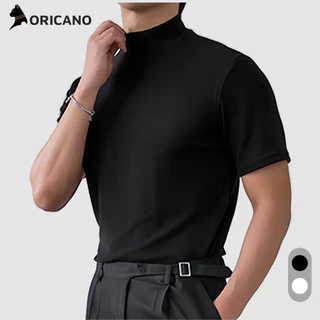 Áo Thun Thể Thao nam cộc tay ORICANO cao cấp cổ cao 3 phân co giãn X8 dễ dàng mix đồ đi chơi và đi tập thể thao AT01