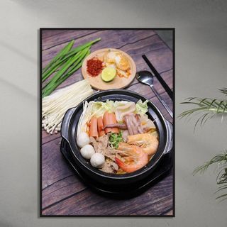 Tranh Cavas Treo Tường Quán Mỳ Cay BH72 - Tranh Mì Cay /  tranh trang trí quán mì cay / quán ăn vặt