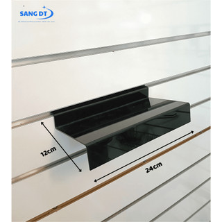 KỆ MICA TRƯNG BÀY GIÀY DÉP,LOẠI CÀI KỆ RÃNH SLATWALL,CÓ UỐN 3CM, KÍCH THƯỚC 12X24CM