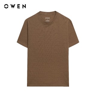 Owen - Áo T-shirt Relaxfit TSN253671 màu Nâu chất liệu CVC Spandex