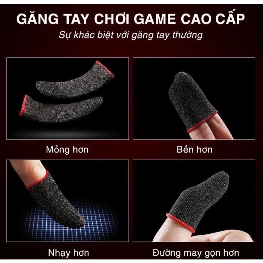 Bao Tay Chơi Game Cao Cấp Sợi Bạc Siêu Mỏng Thấm Hút Mồ Hôi