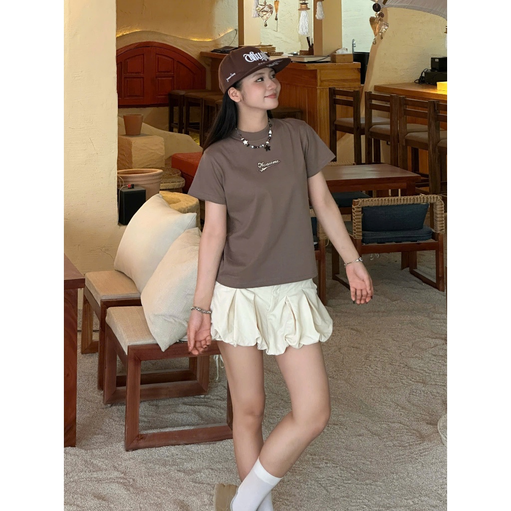 [Xả Hàng] Chân Váy Bí Local Brand NEVASOME Pumpkin Mini Skirt Womenswear