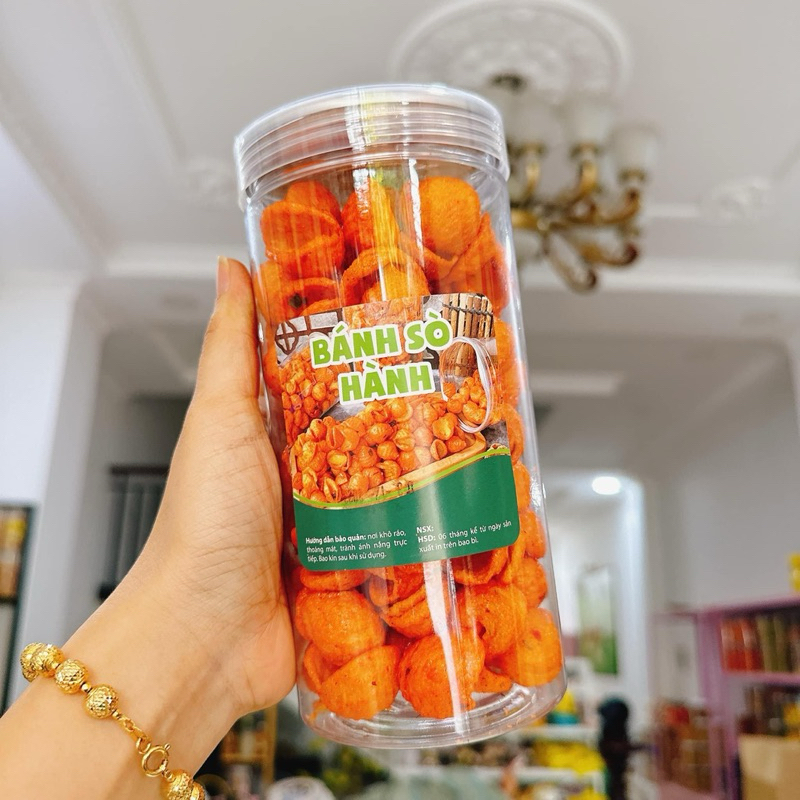 Bánh Ốc Hành/Sò Hành Giòn Thơm lon pet 210g