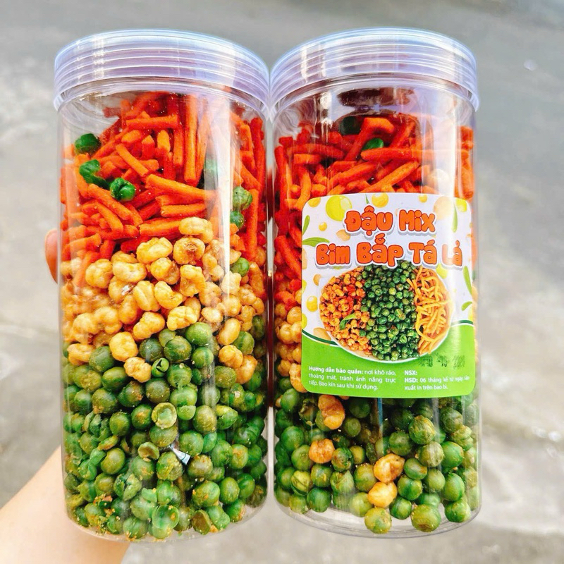 Bim Bim Que Mix Bắp , Đậu Hà Lan - lon pet 320gr