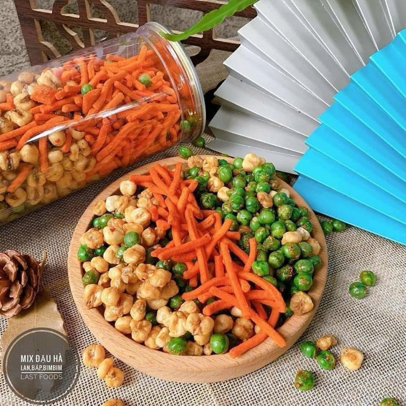 Bim Bim Que Mix Bắp , Đậu Hà Lan - lon pet 320gr