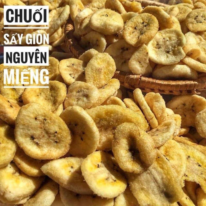 CHUỐI SỨ SẤY GIÒN xuất khẩu - Hộp 500Gr