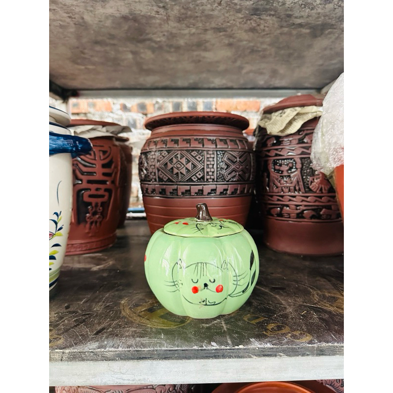 Âu Hũ Đựng Mỡ Đựng Muối Đựng Mẻ, Muối Dưa Muối Cà Muối Kimchi Hoạ Tiết Ngộ Nghĩnh Gốm Sứ Bát Tràng