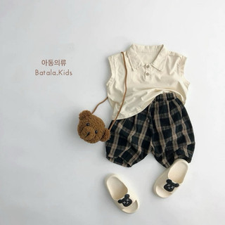 Áo thun ba lỗ cho bé trai bé gái Batala kids, ÁO POLO SÁT NÁCH cho bé từ 10-25kg