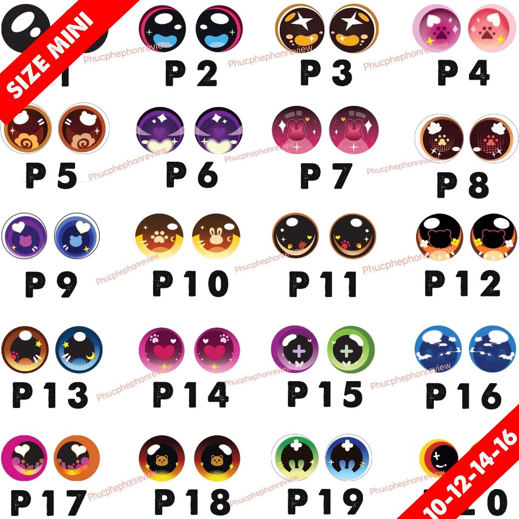 [ Mini][Chiến Binh Mùa Thu] Mắt Thay Baby Three,Lila Và Gấu Bông.ĐỌC KĨ KÍCH THƯỚC MỤC MÔ TẢ