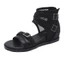 Giày sandal chiến binh KAILI quai ngang lưới đế độn 3.5cm basic sang trọng, giày boot nữ LAL76
