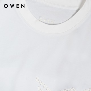 Owen - Áo T-shirt Relax Fit TSN253667 màu Trắng chất liệu CVC Spandex