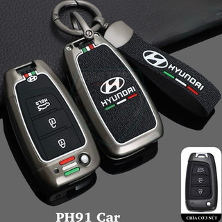 (Chìa Cơ gập) ốp chìa khóa HYUNĐAI 3nút i30 Kona Accent Elantra Veloster Santafe Santafe Tucson