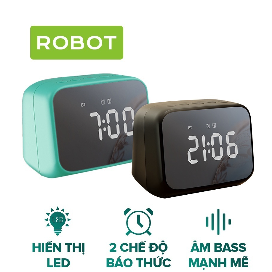 Loa Bluetooth 5.3 ROBOT RB170 Màn Hình LED Kiêm Đồng Hồ Báo Thức ...