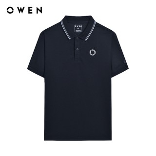 Owen - Áo polo Bodyfit APV253612 màu Đen chất liệu CVC Spandex