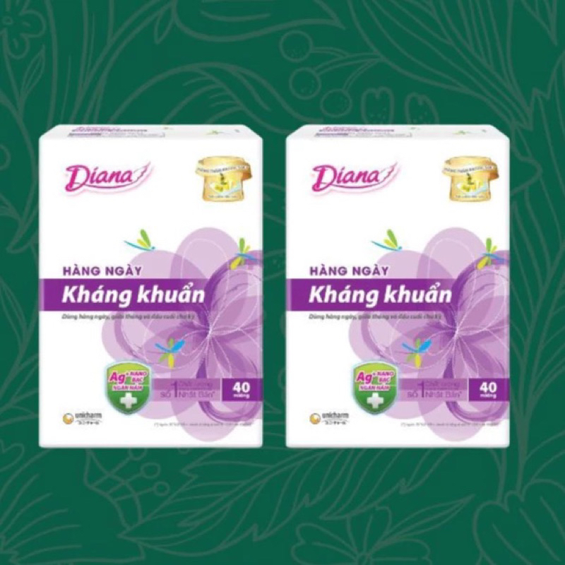 Băng vệ sinh Diana Hàng ngày Cool Fresh / Kháng khuẩn / Le parfum Hông/ Le parfum Xanh 40 miếng