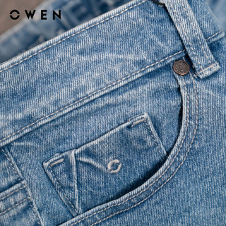 Owen - Quần jean Slim Fit QJS251243 màu Xanh nhạt chất liệu Cotton Spandex