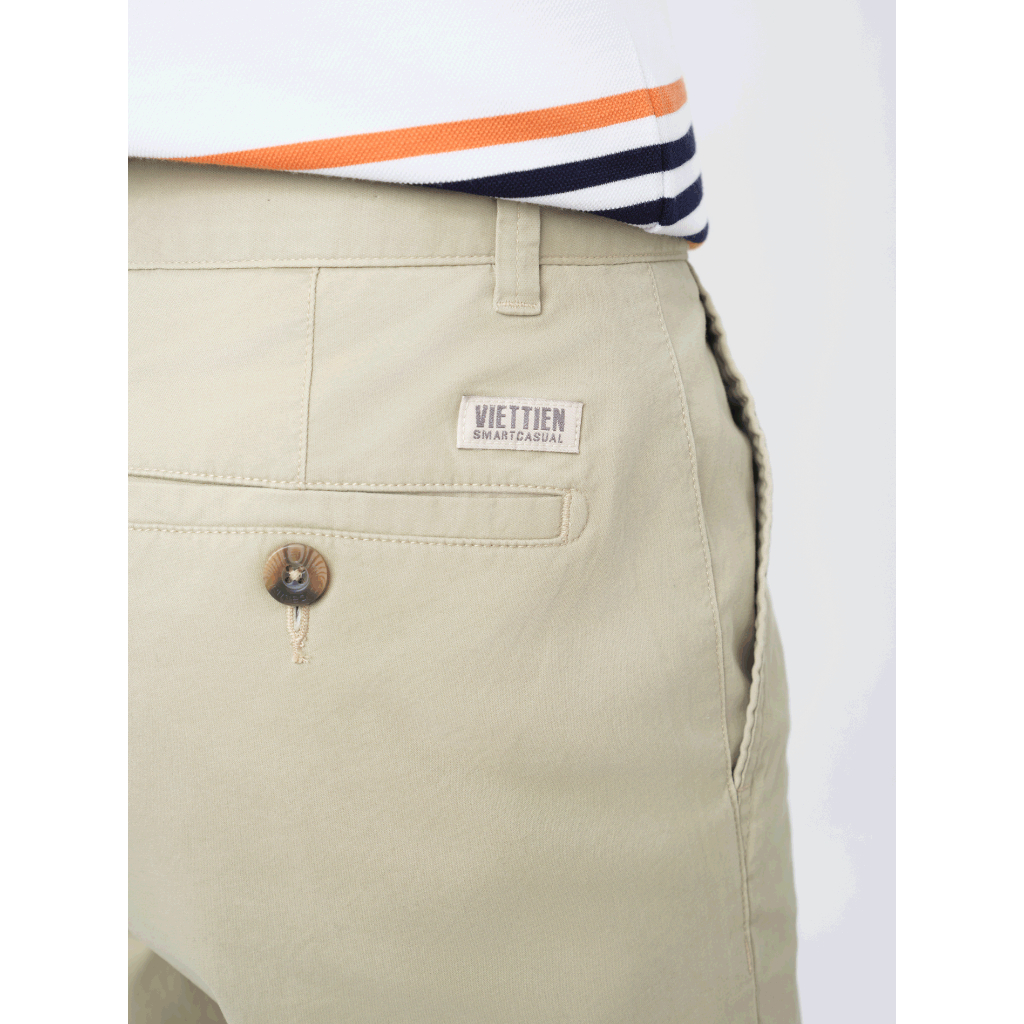 Quần Short Khaki VIETTIEN SMART CASUAL vải Cotton phom REGULAR VT00000441