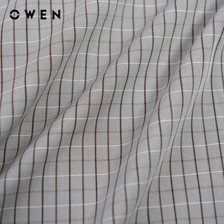 Owen - Áo sơ mi dài tay Slim Fit AS250095D màu Nâu chất liệu Bamboo poly