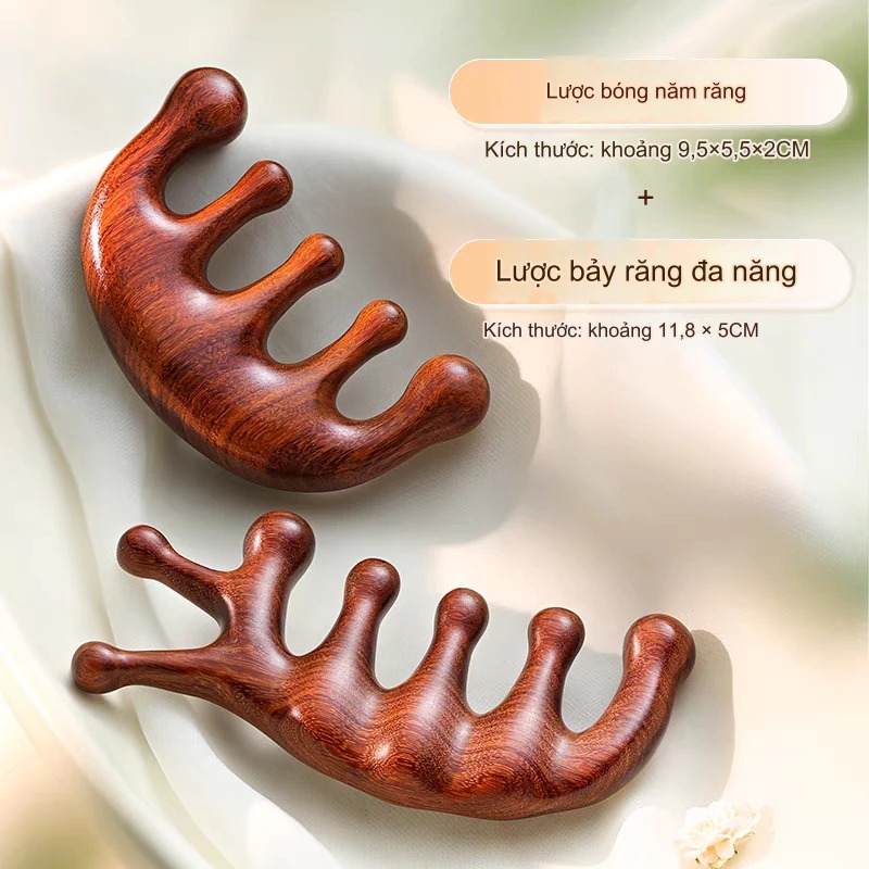 Chất lượng Lược Gỗ Đàn Hương Massage Đầu Cổ Vai Gáy Patrackiy