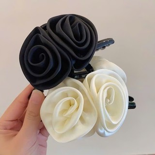 kẹp tóc hoa hồng ruy băng phong cách hàn quốc A3