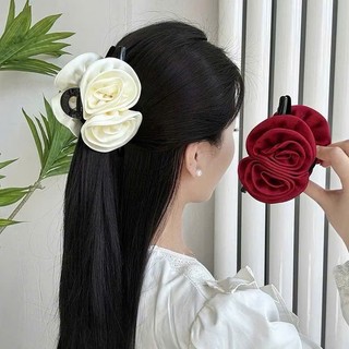 kẹp tóc hoa hồng ruy băng phong cách hàn quốc A3