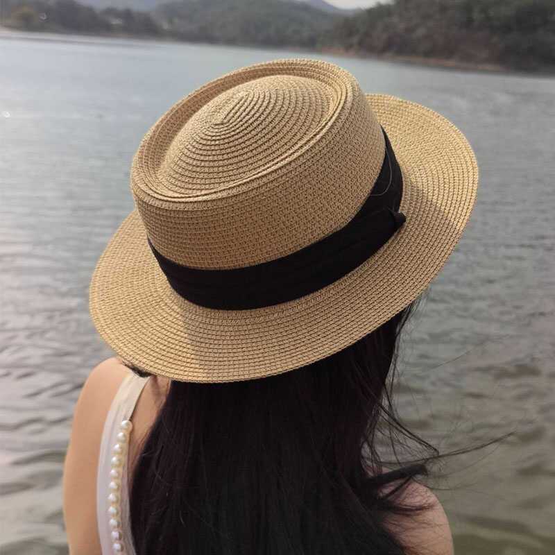 Nón Cói Nữ Đi Biển Gaucho Dây Ruy Băng, Mũ Cối Rộng Vành Chống Nắng Sang Chảnh Vintage NCLG02 - TRIEUVY
