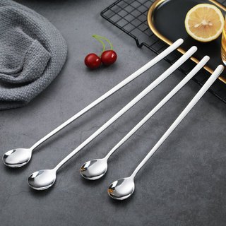 Chiếc Thìa đá tròn Inox 304 Cán Dài  có 2 size lựa chọn  -Muỗng Đá Chanh-Sinh Tố