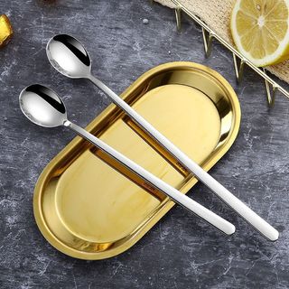 Chiếc Thìa đá tròn Inox 304 Cán Dài  có 2 size lựa chọn  -Muỗng Đá Chanh-Sinh Tố