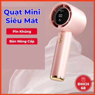 Quạt mini cầm tay M2 5000mAh di động có thể sạc gió mạnh 100 tốc độ turbo phản lực màn hình hiển thị pin