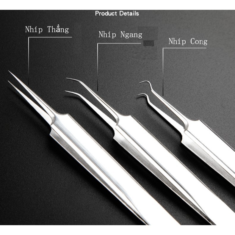Nhíp Gắn Mụn Đầu Cong, Dùng Gắp Mụn Đầu Đen, Mụn Cám, Sợi Bã Nhờn, Sử Dụng Tiện Lợi