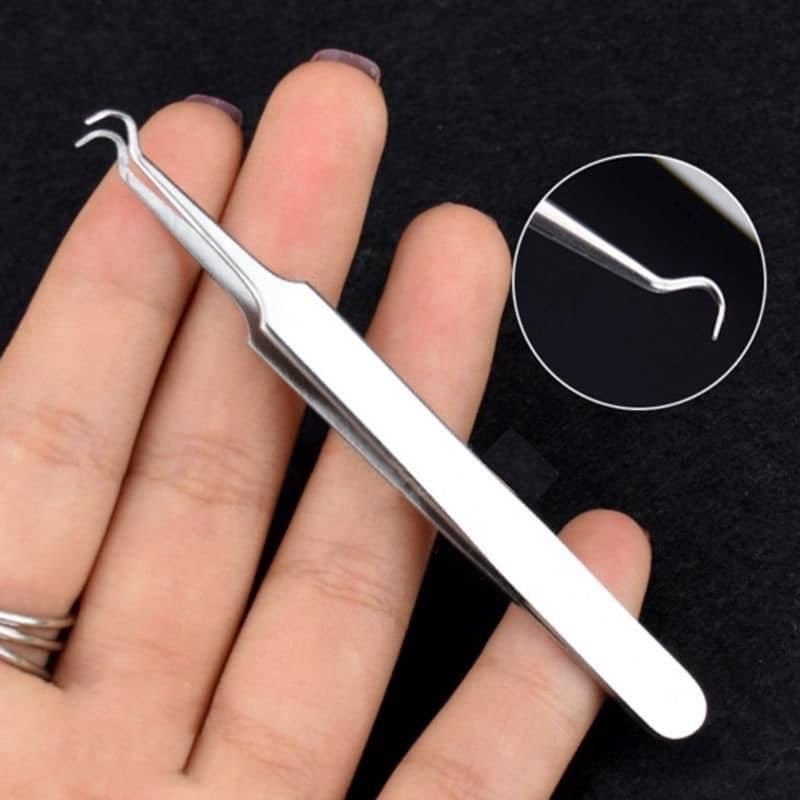 Nhíp Gắn Mụn Đầu Cong, Dùng Gắp Mụn Đầu Đen, Mụn Cám, Sợi Bã Nhờn, Sử Dụng Tiện Lợi