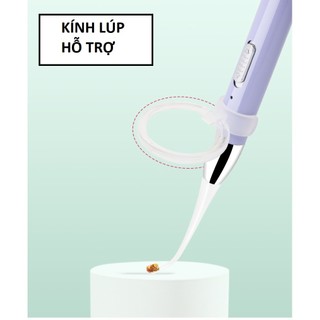 L1  Bộ ráy tai pin sạc  có đèn 7 món full box kem 2 kính lúp - chăm sóc tai cho bé yêu