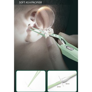 L1  Bộ ráy tai pin sạc  có đèn 7 món full box kem 2 kính lúp - chăm sóc tai cho bé yêu