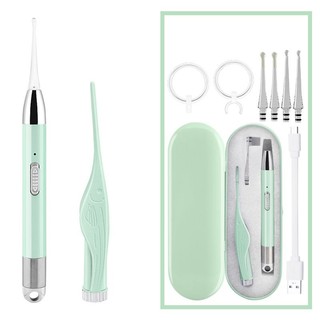 L1  Bộ ráy tai pin sạc  có đèn 7 món full box kem 2 kính lúp - chăm sóc tai cho bé yêu