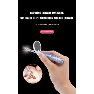 L1  Bộ ráy tai pin sạc  có đèn 7 món full box kem 2 kính lúp - chăm sóc tai cho bé yêu