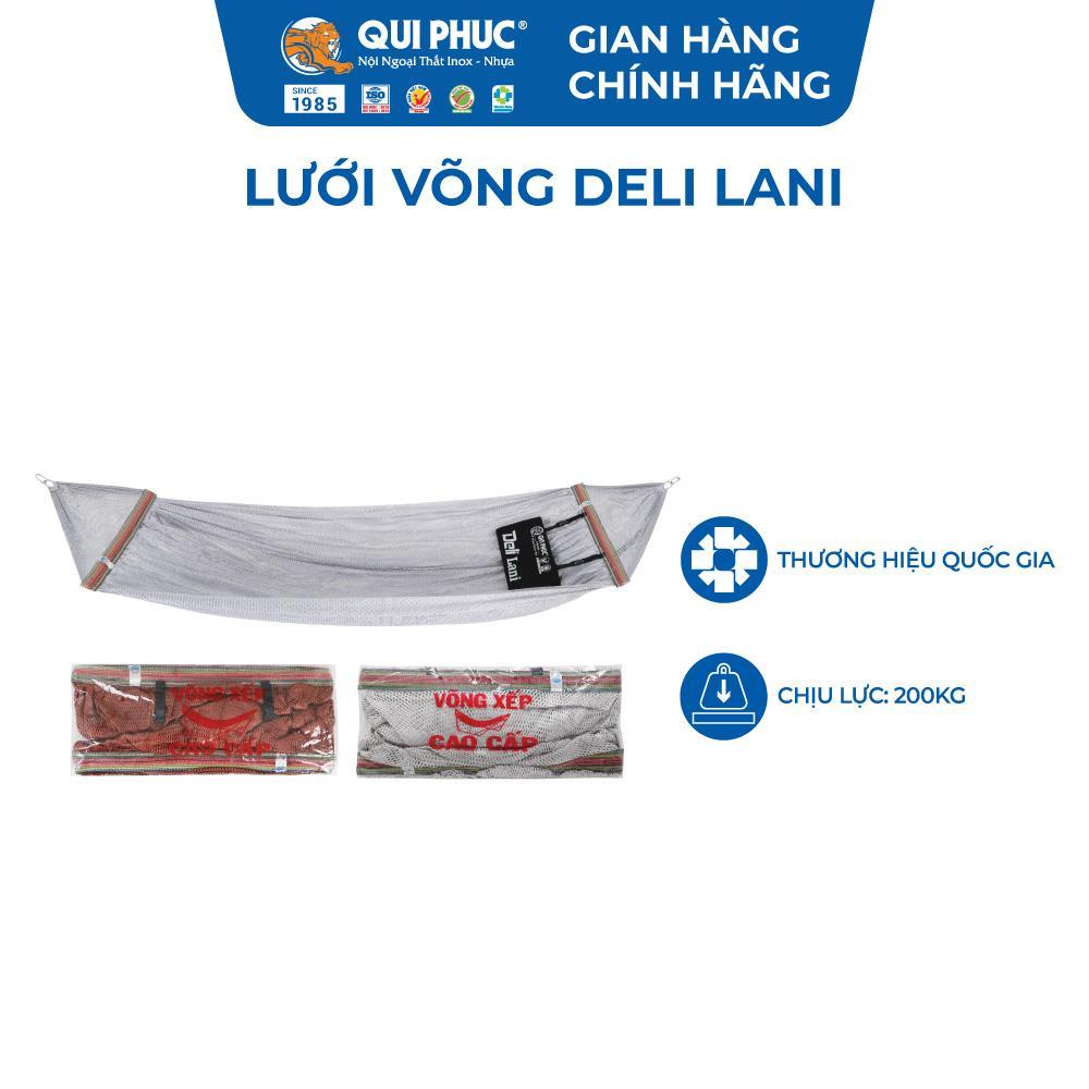 Lưới võng cao cấp Deli Lani QUI PHÚC, kích thước lớn, nhiều màu, thoáng mát, chịu tải 200kg