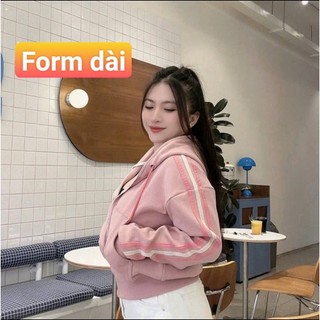 Áo khoác nỉ CẦU VỒNG FORM DÀI nón to chống nắng tốt màu sắc trẻ trung