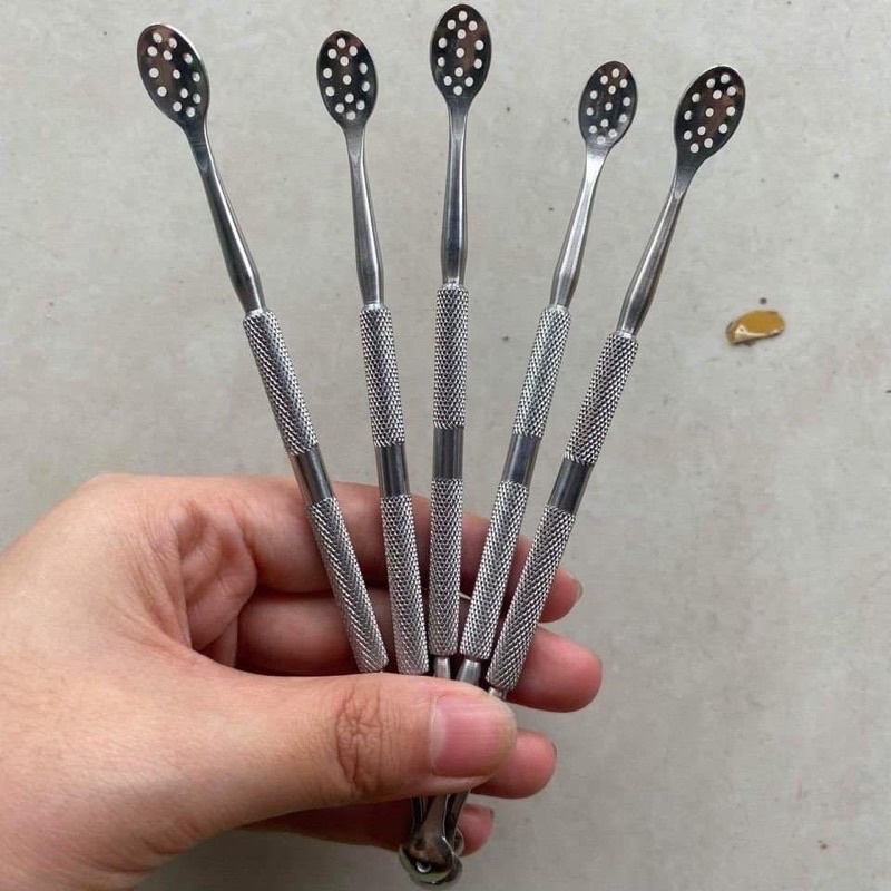 Thìa Nặn Mụn, Thìa Gạt Mụn, Lấy Nhân Mụn Chất Liệu Thép Chống Gỉ, An Toàn, Tiện Lợi Khi Sử Dụng