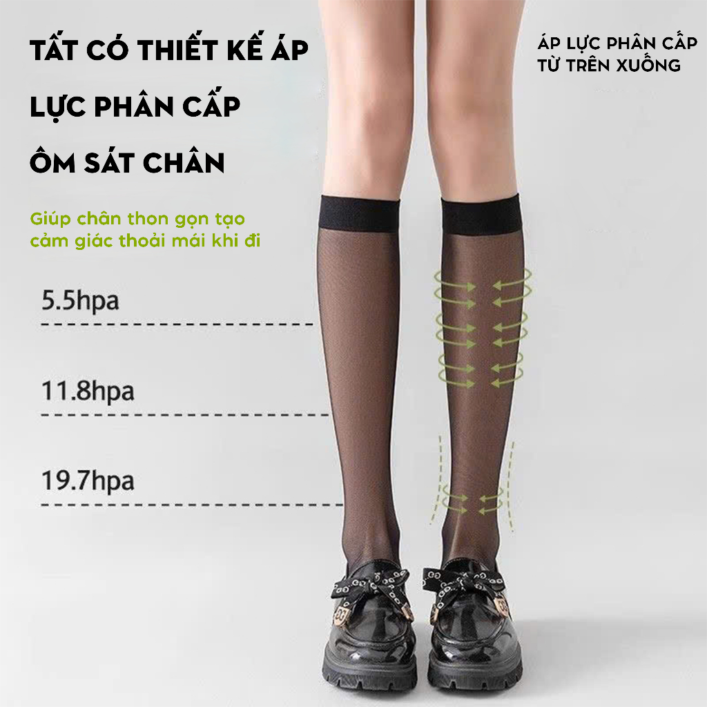 Tất vớ nữ dài qua gối siêu mỏng trong suốt, chất dai mềm mịn che khuyết điểm tôn dáng chân - Ekiu Shop