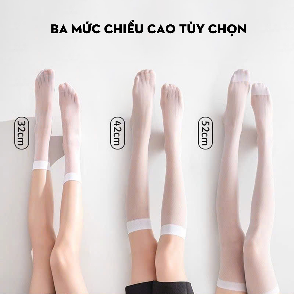 Tất vớ nữ dài qua gối siêu mỏng trong suốt, chất dai mềm mịn che khuyết điểm tôn dáng chân - Ekiu Shop