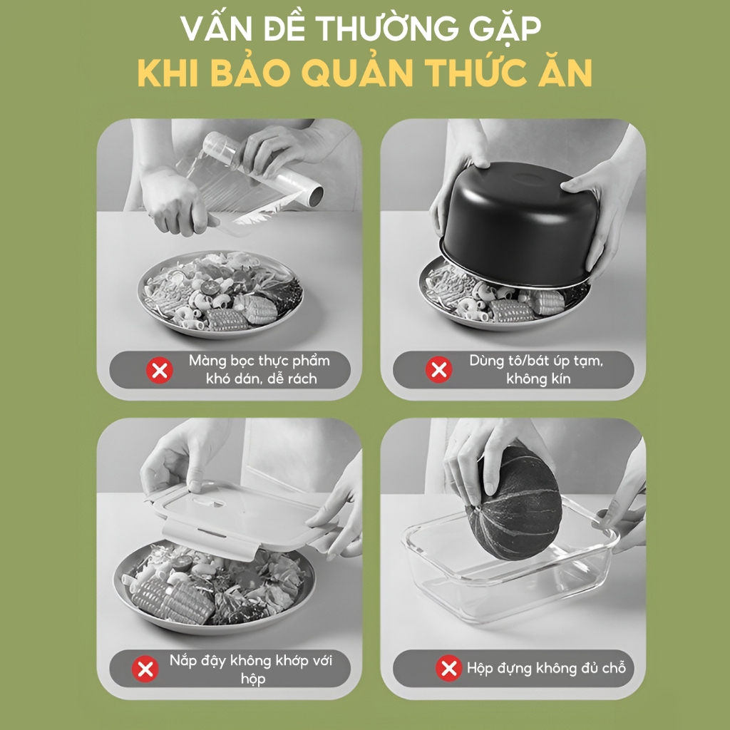 Màng bọc thực phẩm Topgia chất liệu PE co dãn miệng chun siêu dai an toàn tiện lợi túi 300 chiếc