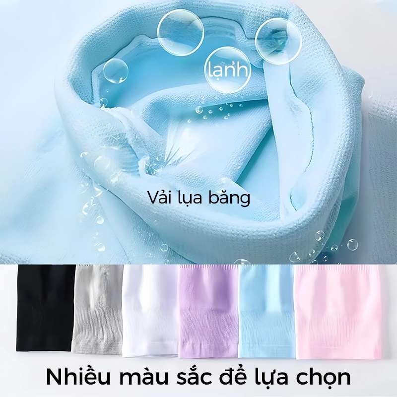 Tay áo chống nắng Găng tay chống nắng chống tia UV chất vải cotton thoáng khí tay áo nữ, tay áo lụa băng cho nữ nam