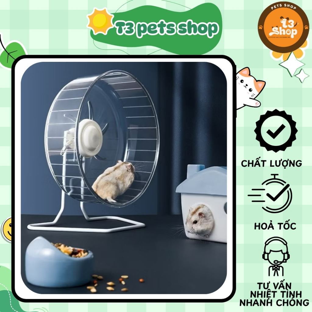 wheel trong suốt hãng BOER (hàng xịn xò) cho hamster/ sóc/ nhím/ dumbo ...